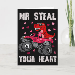 Carte Monsieur Vole Ton Coeur Dinosaure Monster Truck T