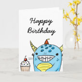 Carte Monster Birthday Card (Fleur jaune)