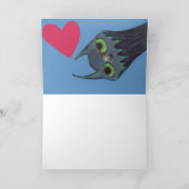 Carte Monster bleu en amour (Intérieur)