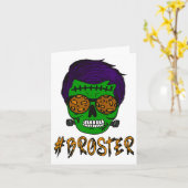 Carte Monster Crâne Broster Frère Halloween Correspondan (Fleur jaune)