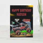 Carte Monster Jam - Anniversaire Zombie (Devant)