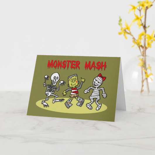 Carte Monster Mash (Fleur jaune)