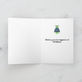 Carte Monster Mash ・ Monstre vert à trois yeux (Intérieur)