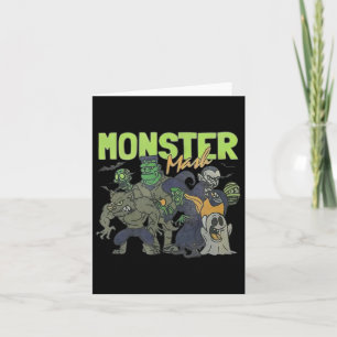 Carte Monster Mash Vintage Fantôme Halloween drôle