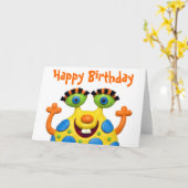 Carte Monster Party (Fleur jaune)