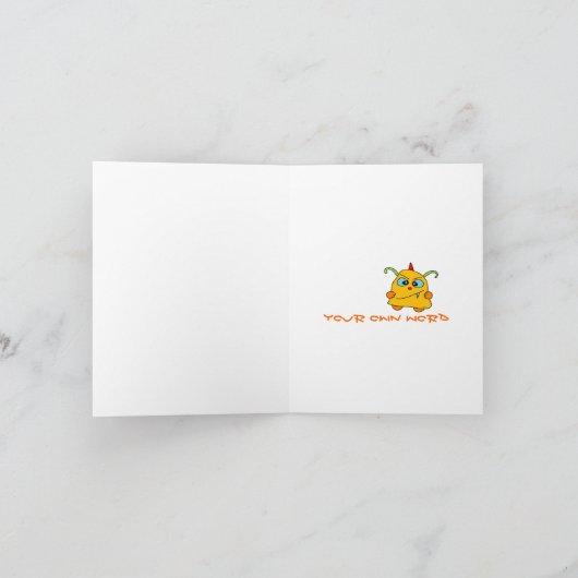 Carte Monster Potato Joyeuse de gâteau d'anniversa (Intérieur)