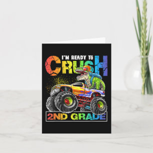 Carte Monster Truck Crush 2e grade Dinosaur Boys Retour 