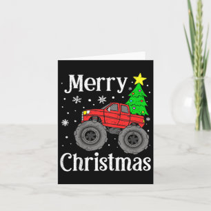 Carte Monster Truck Joyeux Arbre de Noël Garçons