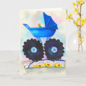 Carte Monster Truck Nouveau bébé Félicitations (Fleur jaune)