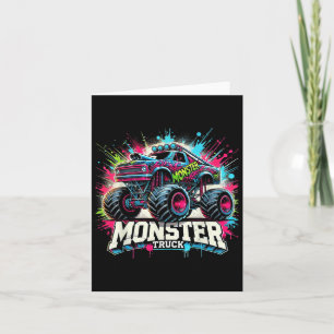 Carte Monster Truck Retro Coloré Graffiti Toddlers Vous