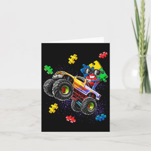 Carte Monster Truck Sensibilisation sur l'autisme Puzzle