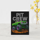 Carte Monster Truck T Crew Family Matching Birthday Part (Fleur jaune)