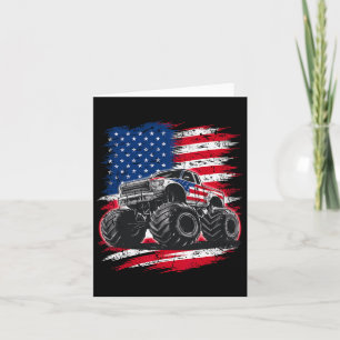 Carte Monster Truck Usa Drapeau Américain Pour Femmes Fi