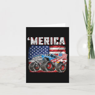 Carte Monster Truck Usa Drapeau Merica Hommes garçons 4