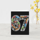 Carte Monster Trucks 67 Meme Funny Design For Boys Kids  (Fleur jaune)