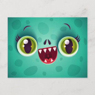 Carte Monster Vert pour Halloween