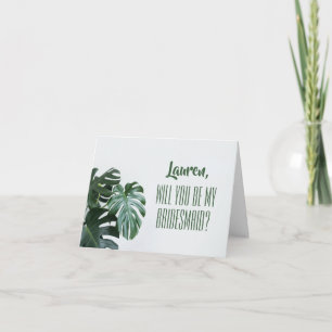 Carte Monstera Bridesmaid