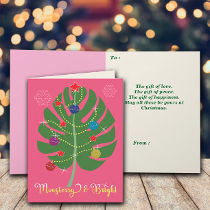 Carte Monstera Leaf Monsterry & Louveur Plante brillant