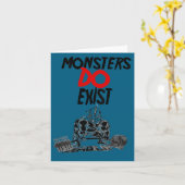Carte Monsters Do Exist Werlifting Motivational _1  (Fleur jaune)