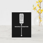 Carte Monstre Blanc Drôle Plaisanterie Homme Amis (Fleur jaune)