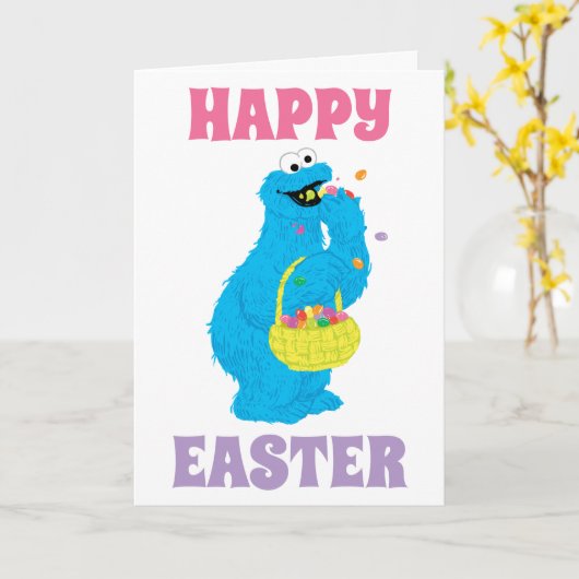 Carte Monstre de biscuits de Pâques (Fleur jaune)