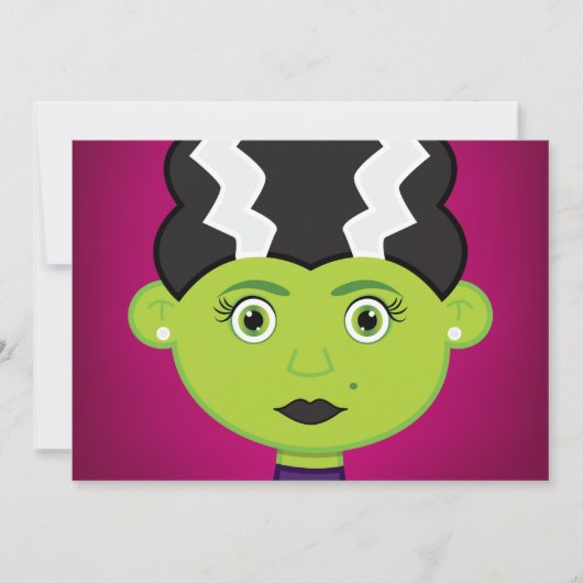 Carte Monstre de fille verte (Devant)