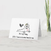 Carte Monstre de limace d'amour de dessin animé (Dos)