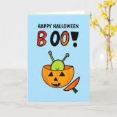 Carte Monstre d'Halloween (Fleur jaune)