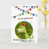 Carte Monstre doux, joli anniversaire (Fleur jaune)