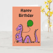 Carte Monstre pourpre drôle de Loch Ness avec le ballon (Fleur jaune)