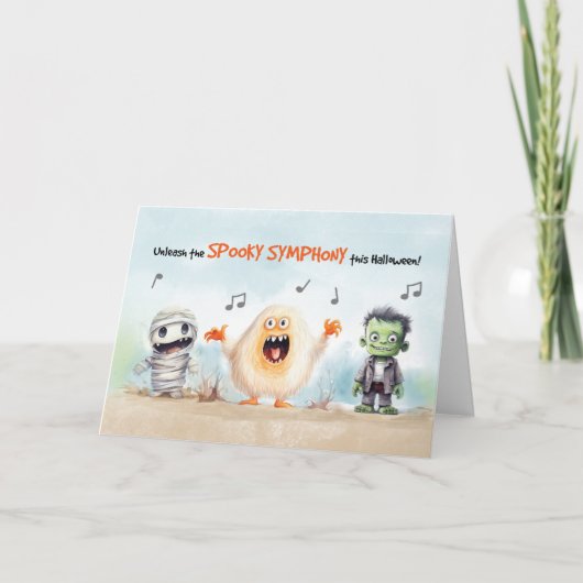 Carte Monstres musicaux d'Halloween (Devant)