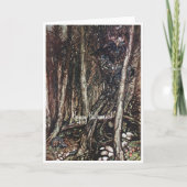 Carte Monstres vintages Dans Une Halloween D'Arbre (Devant)