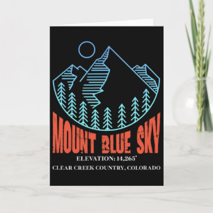 Carte Mont Blue Sky Colorado Montagne de ski Skieur