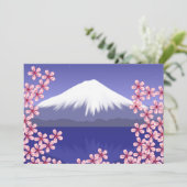 Carte Mont Fuji et fleurs de cerisier (Debout devant)