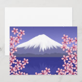 Carte Mont Fuji et fleurs de cerisier (Devant / Derrière)
