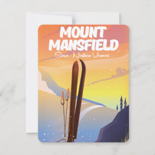 Carte Mont Mansfield, Stowe nord du Vermont ski