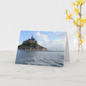 Carte Mont-Saint-Michel Haute Marée, Normandie, France - (Fleur jaune)