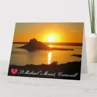 Carte Mont Saint-Michel personnalisé cœur Cornouailles c