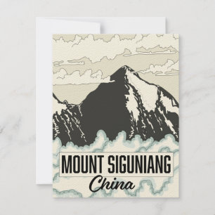 Carte Mont Siguniang Chine