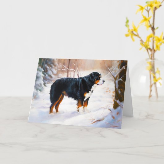 Carte Montagne Bernaise Laisser neiger Noël (Fleur jaune)