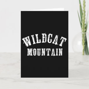Carte Montagne de Wildcat Grungy Rustique Artisanal Skie