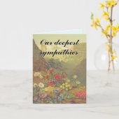 Carte Montagne, Fleurs, "Nos plus profondes sympat (Fleur jaune)