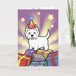 Carte Montagne Terrier blanc occidentale d'anniversaire