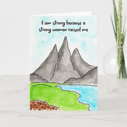 Carte Montagnes Aquarelle (Devant)