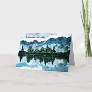 Carte Montagnes aquarelles