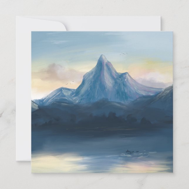 Carte Montagnes au coucher du soleil (Devant)