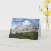 Carte Montagnes autrichiennes pour Anniversaire (Fleur jaune)