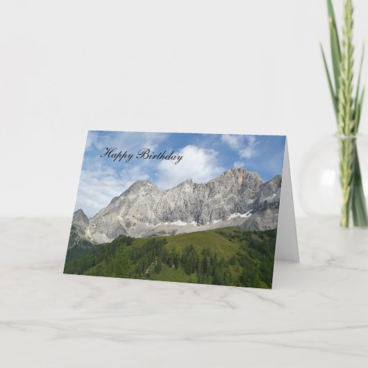 Carte Montagnes autrichiennes pour Anniversaire (Devant)