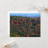 Carte Montagnes des Appalaches à l'automne (Devant/Arrière en situation)