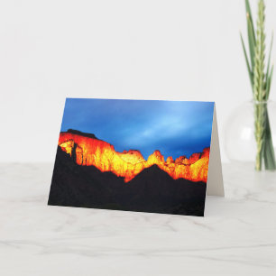 Carte Montagnes Jumelantes Lever de soleil, Blanc à l'in